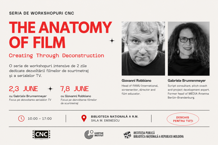 CNC și Goethe-Institut organizează o serie de workshopuri dedicate cineaștilor emergenți din Republica Moldova